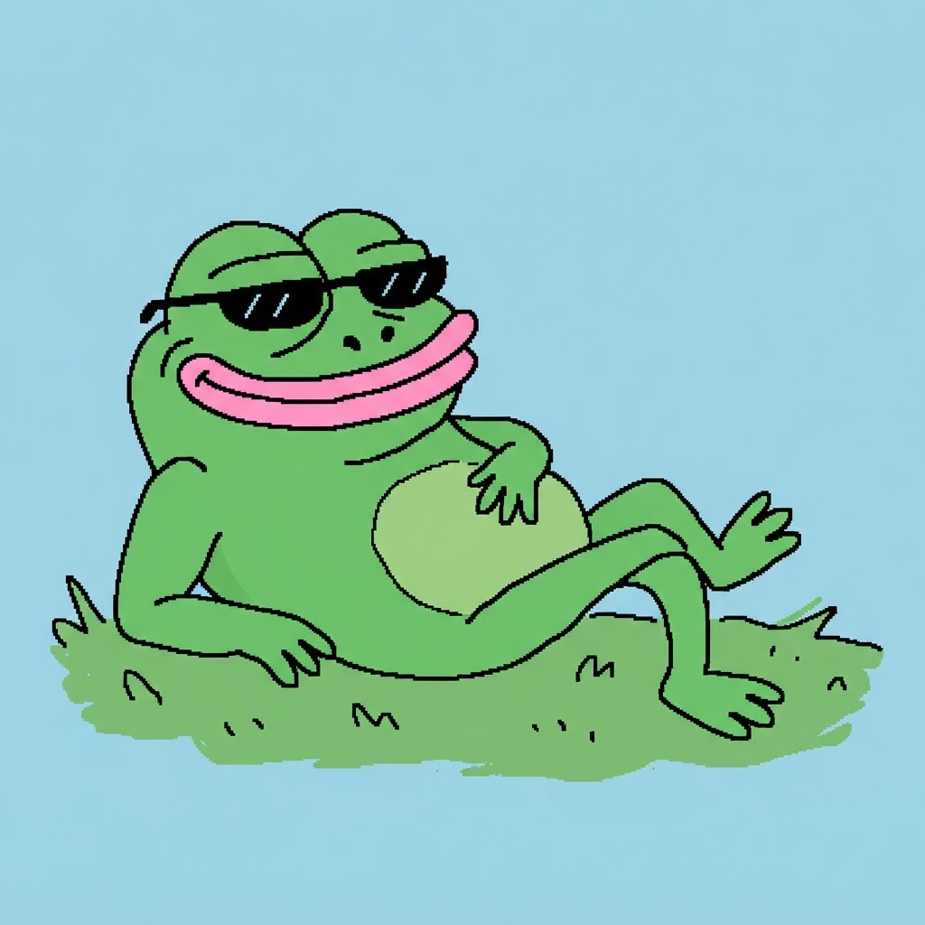 Groyper lounging in black sunglasses